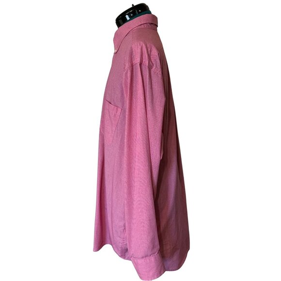 Men's Chaps Classic Fit Wrinkle Pink Button-Down Dress Shirt Cotton Blend Size X - Picture 5 of 16